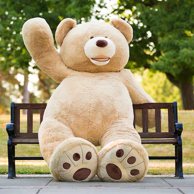 Giant Teddy Bear 43 inch Plush XXL Teddy Bears Cute Stuffed Animal Plush Toys 110cm Big Teddy Bear Cuddly Doll Gift for Kids Boys Girls Birthday Christmas Valentine's Day (3.6ft / 43.3inch,Dark Brown)